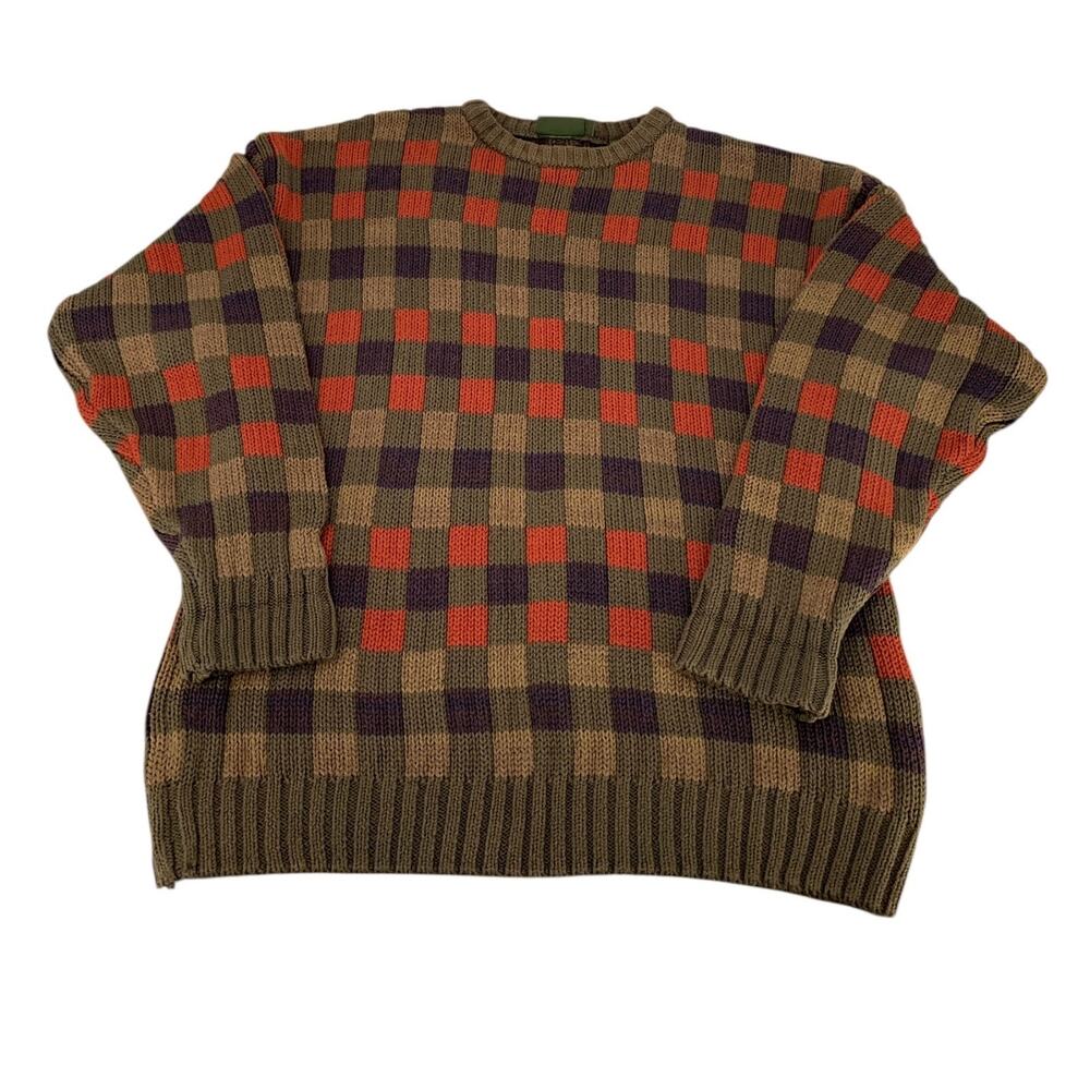 Vintage Timberland Sweater Size M Weathergear Knitted 100% Cotton